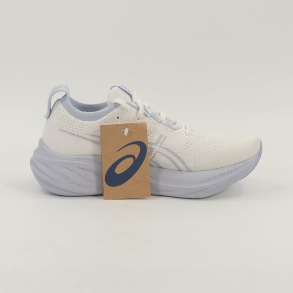 Asics White and Lavender Running Shoes - Picture 3 of 9